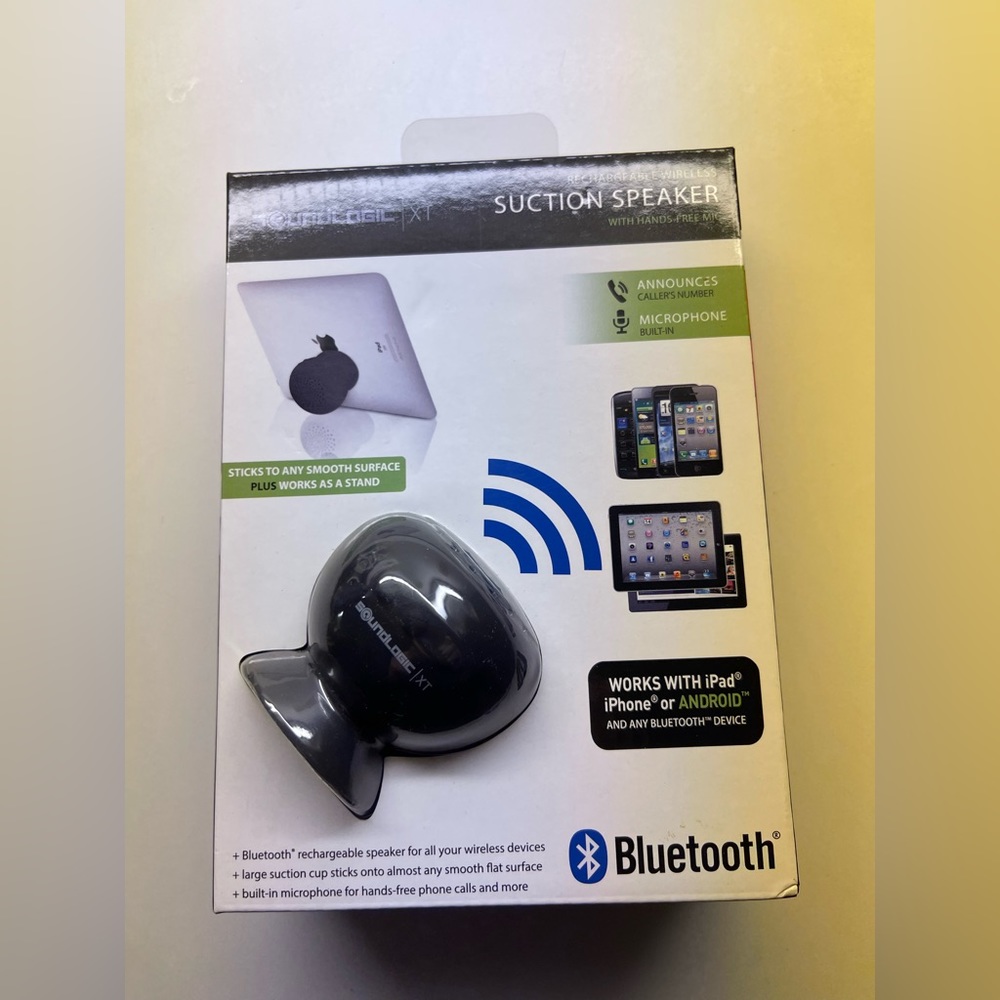 Soundlogic Bluetooth Rechargeable Wireless Suction Speaker - XT Black